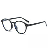 PRIVEL Blue Light Blocking Computer Glasses Vintage Retro Round Style Men Women Unisex (BLACK)