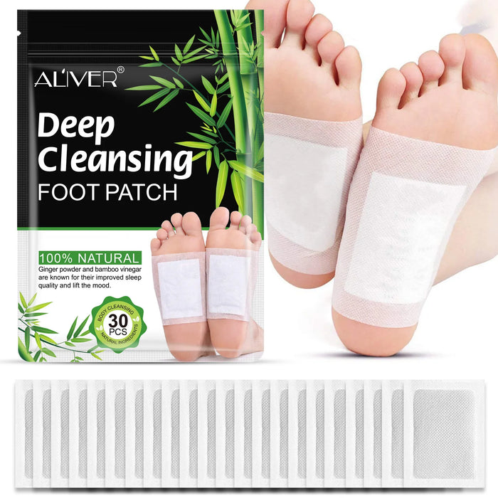 ALIVER 150Pcs Foot Detox Patches Pads Toxins Deep Cleansing Herbal Organic Slimming Pad