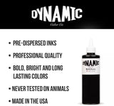 Original DYNAMIC BLACK TATTOO INK Tattoo Lining & Shading 1oz 30ml Uk