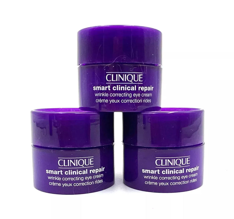 Lot of 3 Clinique Smart Clinical Repair Wrinkle Correcting Eye Cream 0.17oz/5ml