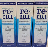 LOT OF 3 Bausch & Lomb ReNu Multi-Purpose Adv Formula Solution 2 oz