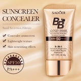 SADOER 9 in 1 Gold Snail BB Cream Sunscreen SPF 50+ Skin Repair Sunscreen'