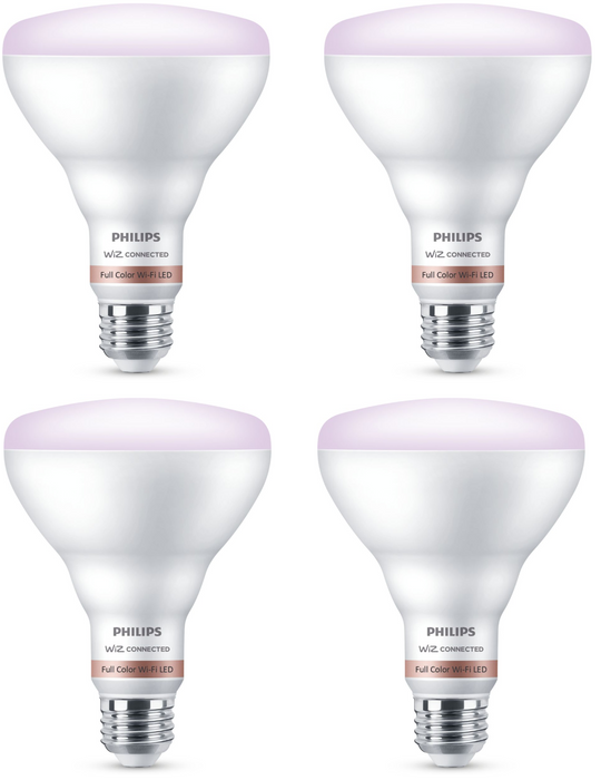 Philips Wiz LED Full Multi Color Wi-fi Smart Flood Light Bulb Dimmable 65w Br30