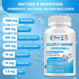 ALLIWISE L-Glutathione Capsule Natural Antioxidant Anti-Aging Skin Whitening Pills 1000mg