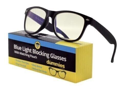 FOR DUMMIES Blue Light Glasses Blueblock Computer Gaming Eye Strain Protection-new