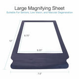 MAGNIPROS Large Full Page Magnifier Magnifying Sheet With Bonus Bookmark Entire