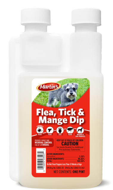 CONTROL SOLUTIONS Martin's Flea, Tick, & Mange Dip Long-Lasting Insecticide 1 Pint