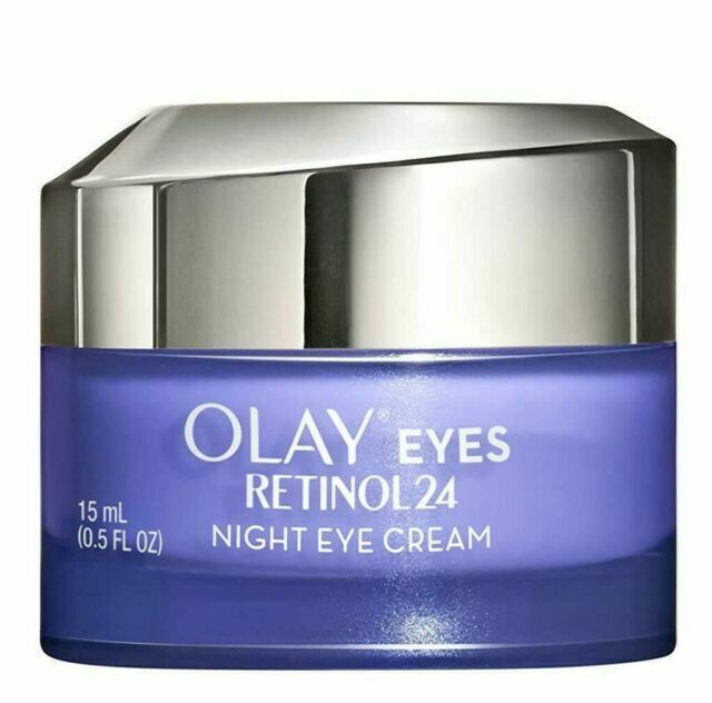 Olay Regenerist Retinol 24 Night Eye Cream, 0.5oz + Whip Face Moisturizer Travel/Trial Size Bundle