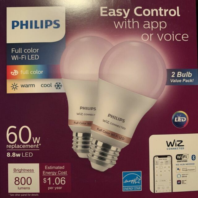 Philips Hue 472027 A19 LED Smart Bulbs (Pack of 4)