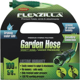 FLEXZILLA Garden Hose with SwivelGrip, 5/8 in. x 100 ft., Heavy Duty, Lightweight, Drinking Water Safe, ZillaGreen - HFZG5100YWS-E