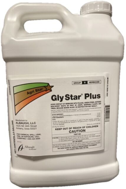 Agri Star Gly Star Plus Herbicide - with Surfactant- 2.5 Gallons (41%25 Glyphosate)