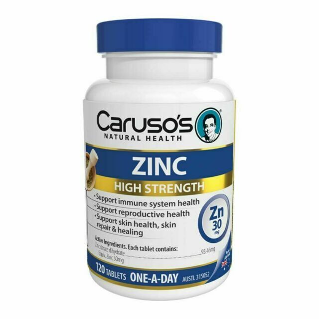 CARUSO'S 30mg Zinc Tablet - 120 Count