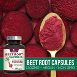 NATURE'S NUTRITION Beet Root Capsules 1300mg Beetroot Powder Extract