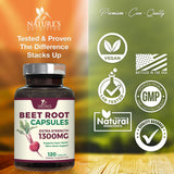 NATURE'S NUTRITION Beet Root Capsules 1300mg Beetroot Powder Extract