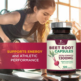 NATURE'S NUTRITION Beet Root Capsules 1300mg Beetroot Powder Extract