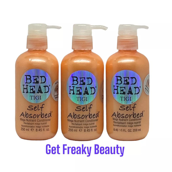 3 PACK. 8.5 oz. Tigi Bed Head Self Absorbed Mega Vitamin Conditioner. 250ml.