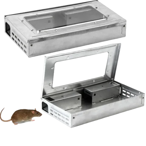 FPS Traps 2 Tin Cat style Mouse Live Trap with window by FPS TRAPS