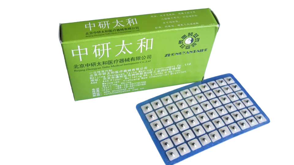 ZHONGYIAN TAIHE Acupuncture Vaccaria Ear Seeds 600 pcs with English Ear Charts