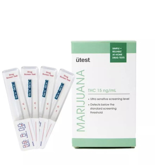 Utest 4 Pack THC 15 ng/mL Marijuana Low Level Home Drug Test