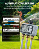 DEWENWILS 3 Zone Sprinkler Timer, Water Timer, Programmable Hose Faucet Timer