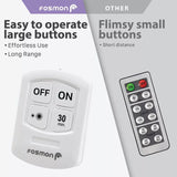 Wireless StickOn Puck LED Night Light Bright Remote Battery Under Cabinet Closet