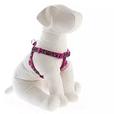 TOP PAW Dog Step-In Harness Small 12-20" girth - Black/Pink/Hearts