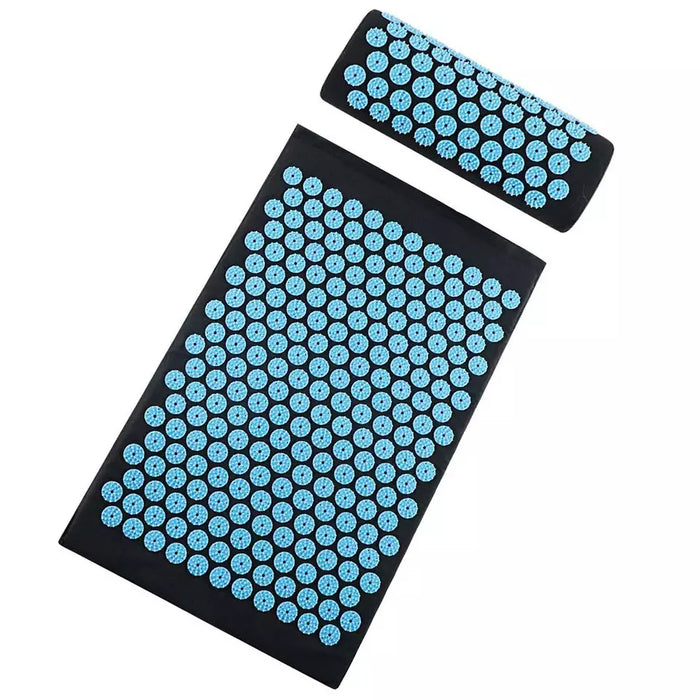 TOPNEW Fit Acupressure Mat and Pillow Set for Back Neck Pain Relief Muscle Relaxation