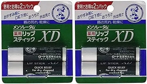 ROHTO Mentholatum MEDICATED LIP STICK XD balm 4pcs Heals Dry & Chapped lipstick