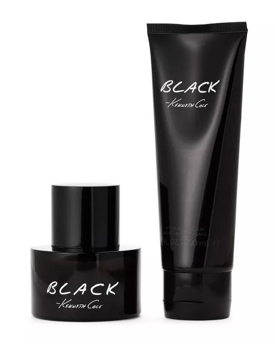 KENNETH COLE Black EDT 1.7oz 2pc Set After Shave Balm 3.4oz