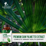 NATURE NUTRITION Saw Palmetto 1000mg - Premium Prostate Health Support Supplement for Men