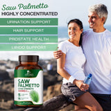 NATURE NUTRITION Saw Palmetto 1000mg - Premium Prostate Health Support Supplement for Men