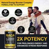 MENXI Organic Maca Root Capsules | 120 Pills | Peruvian Maca Extract for Men & Women