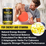 MENXI Organic Maca Root Capsules | 120 Pills | Peruvian Maca Extract for Men & Women