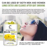 GPGP GreenPeople Mullein Leaf Capsules For Lung Cleansing & Detox Herbal Dietary Supplement 120 Capsules