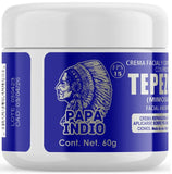 DEL INDIO PAPAGO Facial Day Skin Cream with Tepezcohuite 60g Small - Corporal Colageno Y Vitamina E - Hydrates the Skin