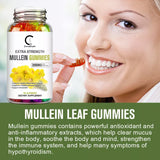 GPGP GreenPeople Mullein Leaf Gummies For Lung Cleanse Detox Herbal Dietary Supplement 2000mg 60 Gummies