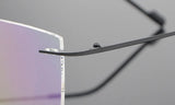 Men's β-Titanium Rimless Reading Glasses UV400 Coating Lens Reader (+1.75)