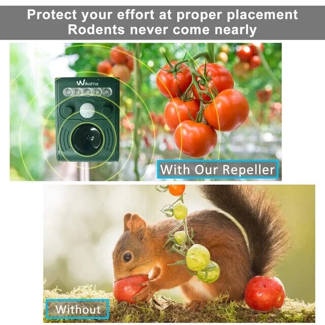 Solar Animal Repeller Ultrasonic Mole Repellent Waterproof with Motion Detector