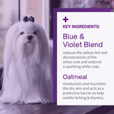 Whitening Shampoo for Dogs, Oatmeal Formula for Gentle & Soothing Coat Care