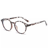 PRIVEL Blue Light Blocking Computer Glasses Vintage Retro Round Style Men Women Unisex (Leopard)