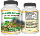 PERUVIAN ORGCANIC Chanca Piedra 1800 mg Peruvian organic material Stone Breaker (2 bottles 240 caps)