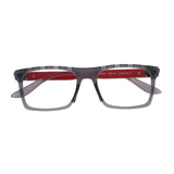 Sporty Full Rim Photochromic Brown Reading Glasses Transition Sunglasses Reader (Gray & Red, +1.00)