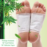 HAILICARE 100pcs Foot Detox Pads Pain Relief Detoxify Toxins Patch Organic Herbal Care