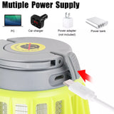 AICASE Green Electric LED Electric/Solar Mosquito Killer Fly Bug Zapper Lantern Lamp Pest Trap Light