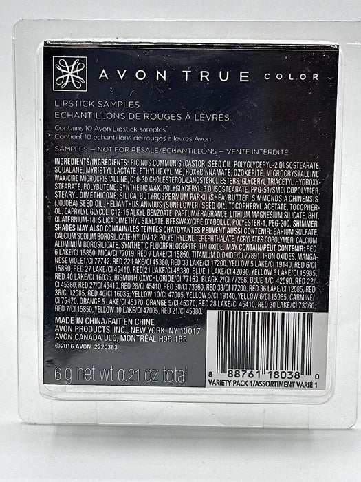 Avon True Color Lipstick Samples Factory 10 Sample Shades