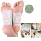 KINOKI 20Pcs Detox Foot Pads Detoxify Patch Toxins Fit Health Care Pad Cleanse & Box