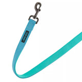 Top Paw Gunmetal Double Nylon Dog Leash: 6-ft long, 1-in wide - Aqua/Teal