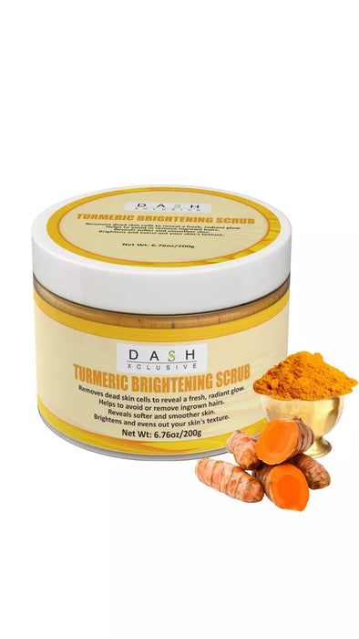 Dash Xclusive Turmeric Brightenin Scrub for Skin Dark Spots & Natural Exfoliator