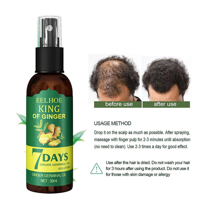 EELHOE Regrow 7 Day Ginger Germinal Hair Growth Serum Hairdressing Loss Treatment Oil