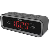 TIMEX Dual Alarm AM/AF Radio Buzzer LED Display USB Charge Port - T236